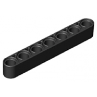 Technic hefbalk dik 1x7 Black